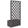 vidaXL Blumenkasten mit Rankgitter 65x30x135 cm WPC