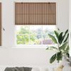 vidaXL Rollo mit Vorh&auml;ngen Braun 150 x 160 cm Bambus