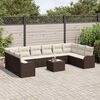vidaXL Garten-Sofa-Set Braun Poly-Rattan