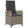vidaXL Garten Essgruppe mit Kissen 5 pcs Grau Poly-Rattan