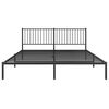 vidaXL Bettgestell mit Kopfteil Metall Schwarz 180x200 cm