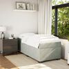 vidaXL Boxspringbett mit Matratze Hellgrau 80x200 cm Samt