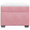 vidaXL Boxspringbett mit Matratze Rosa 100x200 cm Samt