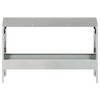 vidaXL H&uuml;hnerf&uuml;tterungsrinne Silber 81 x 32 x 53,5 cm Verzinkter Stahl