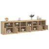 vidaXL Sideboard mit LED-Leuchten Sonoma-Eiche 283x37x67 cm