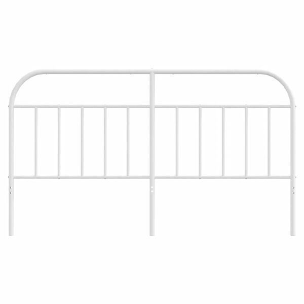 vidaXL Ersatz-Kopfteil Metall Wei&szlig; 180 cm