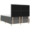 vidaXL Boxspringbett mit Matratze Dunkelgrau 140 x 200 cm Stoff