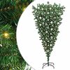 vidaXL Umgedrehter Kunst Weihnachtsbaum mit Kugelset Gr&uuml;n 180 cm PVC