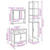 vidaXL Badezimmerm&ouml;bel-Set mit Regal 3 pcs Altholz Holzwerkstoff