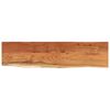 vidaXL Wandregal 80x20x2,5 cm Rechteckig Massivholz Akazie Baumkante