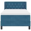 vidaXL Boxspringbett mit Matratze Dunkelblau 200 x 90 cm Polyester