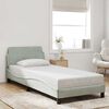 vidaXL Bettgestell "Dover" Hellgrau 80x200 cm Samt