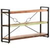 vidaXL B&uuml;cherregal 3 F&auml;cher 140x30x80 cm Altholz Massiv
