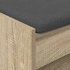 vidaXL Flurbank mit Kissen mit Regal Sonoma-Eiche 103 x 38 x 45 cm