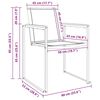 vidaXL Garten Essgruppe 7 pcs Braun Massivholz Teak