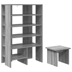 vidaXL Schuhschrank 2 stk. 62 x 35 x 100 cm Holzwerkstoff Sonoma-Grau
