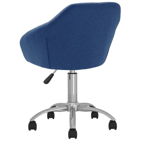vidaXL Esszimmerstuhl Drehbar Blau Stoff
