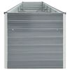 vidaXL Garten-Hochbeet Verzinkter Stahl 400&times;80&times;77 cm Grau