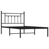 vidaXL Bettgestell mit Kopfteil Metall Schwarz 100x200 cm