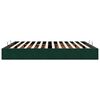 vidaXL Ottoman-Bett ohne Matratze Dunkelgr&uuml;n 200x200 cm Samt