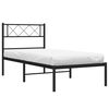 vidaXL Bettgestell mit Kopfteil Metall Schwarz 100x200 cm