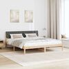 vidaXL Bettgestell Braun und Dunkelgrau 180 x 200 cm Massivholz Kiefer