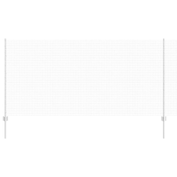 vidaXL Zaun mit Pfosten Silber 1,2 x 25 m Stahl