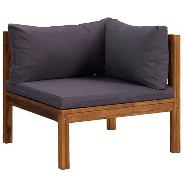 vidaXL 7-tlg. Garten-Lounge-Set mit Auflage Massivholz Akazie