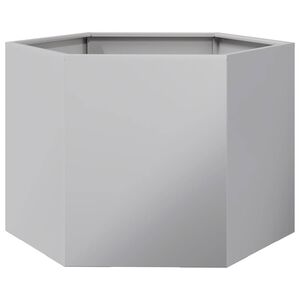 vidaXL Pflanzk&uuml;bel Sechseckig 69x60x45 Verzinkter Stahl