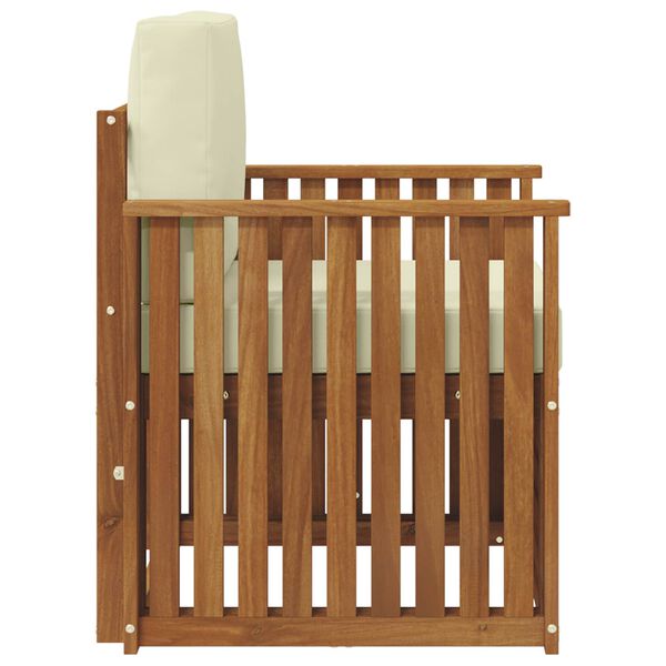 vidaXL Outdoor-Sofagarnitur mit Kissen Natur 71 x 63 x 73 cm