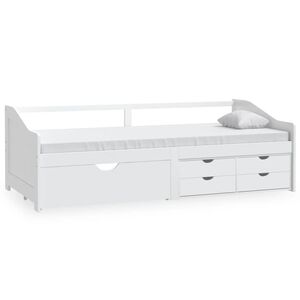 vidaXL Tagesbett 3-Sitzer mit Schubladen Wei&szlig; Kiefernholz 90x200 cm