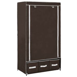 vidaXL Kleiderschrank Braun 87 x 49 x 159 cm Stoff