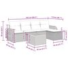vidaXL 6-tlg. Garten-Sofagarnitur mit Kissen Grau Poly Rattan