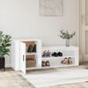 vidaXL Schuhschrank Hochglanz-Wei&szlig; 130x35x54 cm Holzwerkstoff