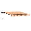vidaXL Einziehbare Markise Gelb und Orange 350 x 250 cm Stoff