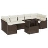 vidaXL Gartensofa-set mit Kissen 8 pcs Braun und Creme Poly-Rattan