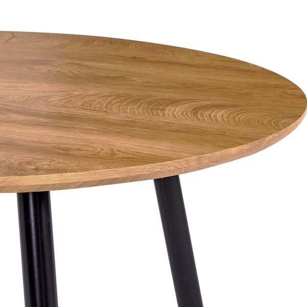 vidaXL Esstisch Eichefarben und Schwarz 90x73,5 cm MDF