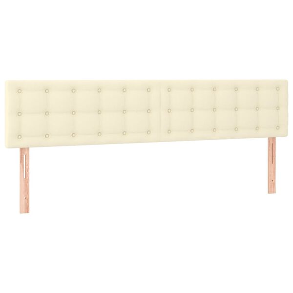 vidaXL Kopfteile Creme 180x5x78/88 cm Kunstleder