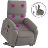 vidaXL Massagesessel mit Aufstehhilfe Taupe Stoff