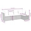 vidaXL 5-tlg. Garten-Sofagarnitur mit Kissen Braun Poly Rattan