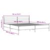 vidaXL Bettgestell Braun Eichen-Optik 180x200 cm Holzwerkstoff Metall