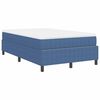 vidaXL Boxspringbett Blau und Wei&szlig; 120 x 200 cm Cordstoff