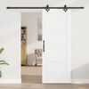 vidaXL Schiebet&uuml;r ORKDAL Wei&szlig; 78 x 202 cm Massives Kiefernholz