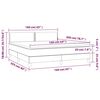 vidaXL Boxspringbett mit Matratze & LED Schwarz 160x200 cm Stoff
