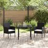 vidaXL Garten Essgruppe mit Kissen 5 pcs Schwarz Poly-Rattan