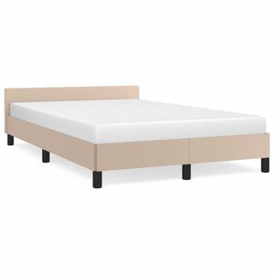 vidaXL Bettgestell ohne Matratze Cappuccino-Braun 120x190cm Kunstleder