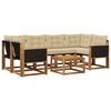 vidaXL Outdoor-Sofagarnitur 7 stk. Natur und Beige
