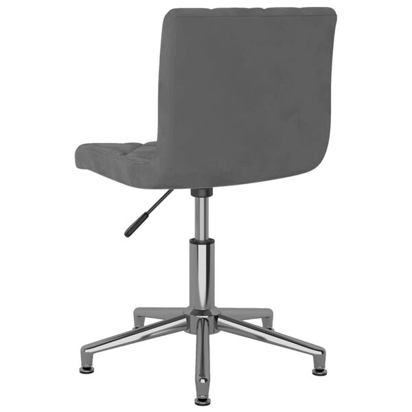 vidaXL Esszimmerst&uuml;hle 6 Stk. Drehbar Dunkelgrau Samt
