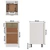 vidaXL Schubunterschrank Sonoma-Eiche 40x46x81,5 cm Holzwerkstoff