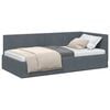 vidaXL Eckbettgestell Dunkelgrau 90 x 200 cm Samt